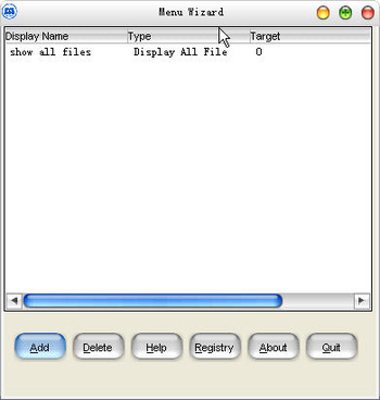 Menu Wizard screenshot