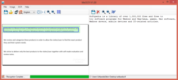 MeOCR screenshot