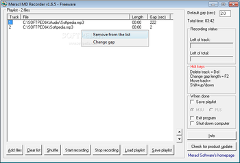 Meracl MD Recorder screenshot