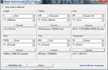 Meracl MultiConverter screenshot