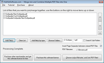 Merge Join and Combine Multiple PDF Files into One screenshot