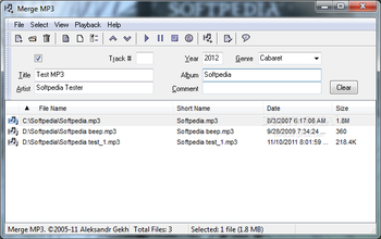 Merge MP3 screenshot