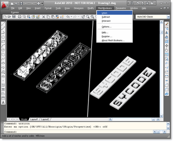 Mesh Booleans for AutoCAD screenshot 2