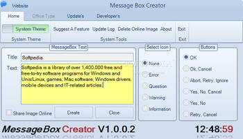 Message Box Creator screenshot