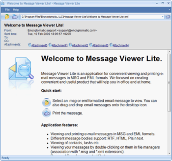 Message Viewer Lite screenshot