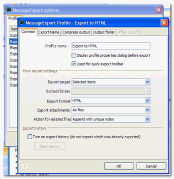 MessageExport for Outlook screenshot