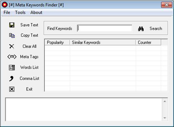 Meta Keywords Finder screenshot