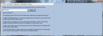 Meta Tag Generator screenshot