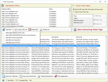 Meta Tag Grabber screenshot