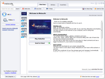 Metacafe screenshot