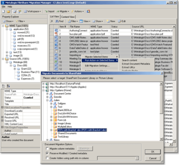 Metalogix FileShare Migration Manager screenshot