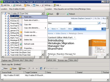 Metalogix SharePoint Site Migration Manager screenshot