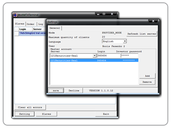 MetaTrader MultiTerminal PowerTradeCopie screenshot