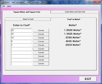 MeterÂ² - FeetÂ² and MeterÂ³ - FeetÂ³ Converter screenshot 2