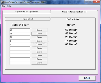 MeterÂ² - FeetÂ² and MeterÂ³ - FeetÂ³ Converter screenshot 4