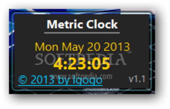 Metric Clock screenshot