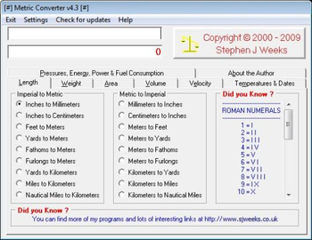 Metric Converter screenshot