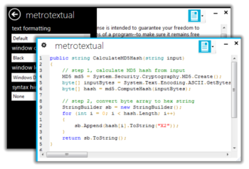 MetroTextual screenshot