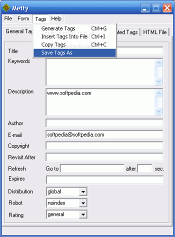 Metty Meta Tag Maker screenshot 3
