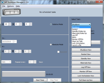 MF Shutdown Manager screenshot 2