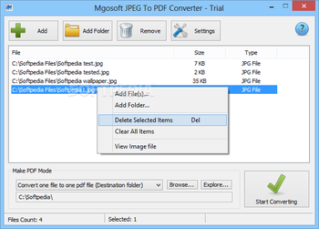 Mgosoft JPEG To PDF Converter screenshot