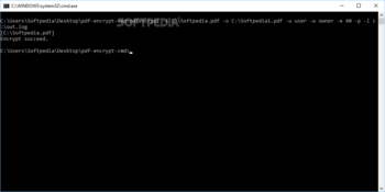 Mgosoft PDF Encrypt Command Line screenshot