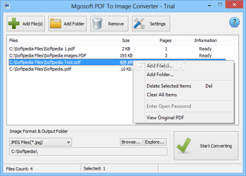 Mgosoft PDF To Image Converter screenshot