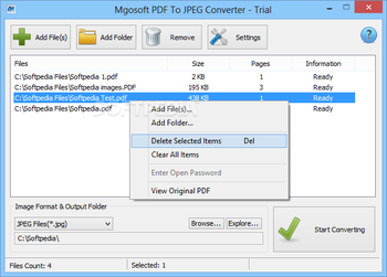 Mgosoft PDF To JPEG Converter screenshot