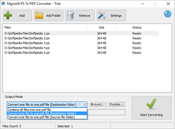 Mgosoft PS To PDF Converter screenshot 3