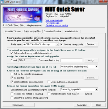 MHT Quick Saver screenshot