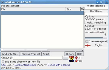 Mht2Htm screenshot