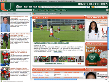 Miami Hurricanes IE Browser Theme screenshot 2