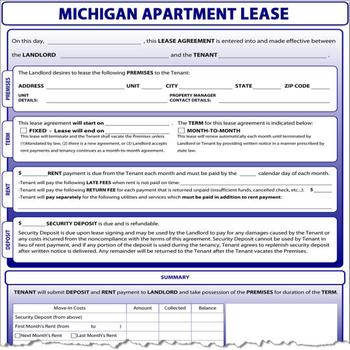 Michigan Apartment Lease screenshot