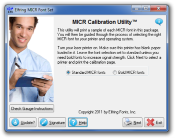 MICR Font Set screenshot