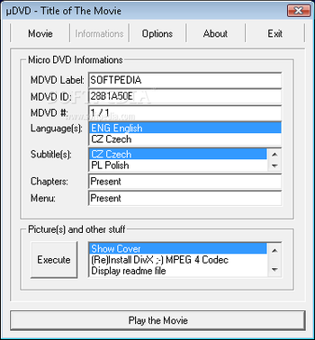 Micro DVD Autorun screenshot