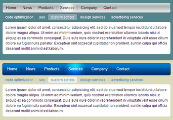 Micro Menu with JavaScript screenshot