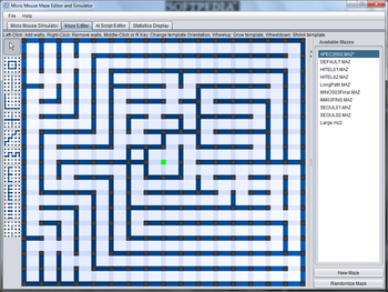 Micro Mouse Maze Editor and Simulator screenshot 2