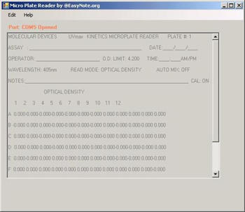 Micro Plate Reader screenshot