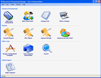 Micromind Chequebook Manager screenshot