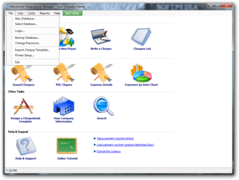 Micromind Chequebook Manager screenshot 2