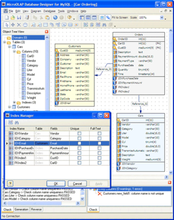 MicroOLAP Database Designer for MySQL screenshot