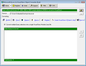 Microsoft Access to Visual Basic Object Converter screenshot