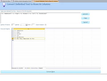 Microsoft Access Utilities Add-In screenshot