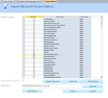 Microsoft Access Utilities Add-In screenshot 3