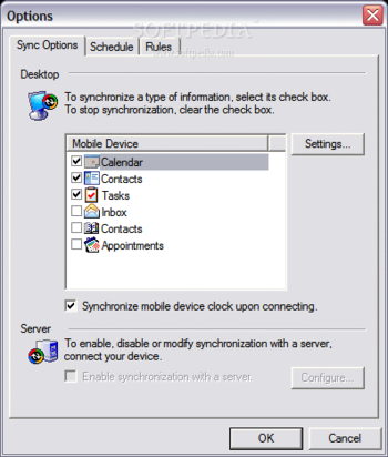 Microsoft ActiveSync screenshot 2