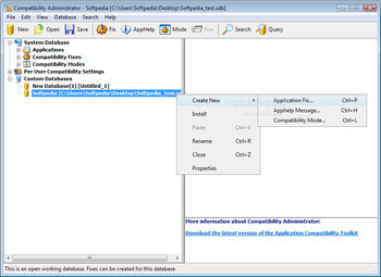 Microsoft Application Compatibility Toolkit screenshot