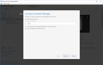Microsoft Azure Storage Explorer screenshot 3