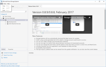 Microsoft Azure Storage Explorer screenshot 5