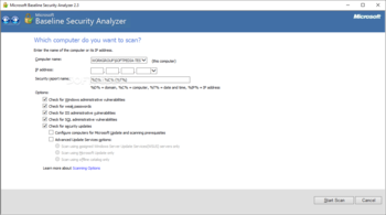 Microsoft Baseline Security Analyzer screenshot 2