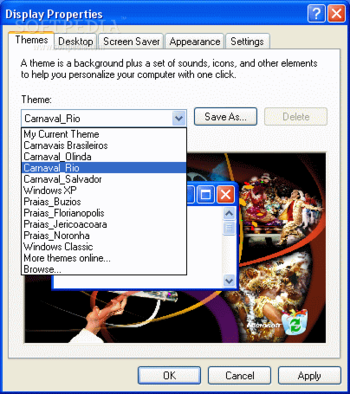 Microsoft Brazilian Carnival Theme screenshot 3